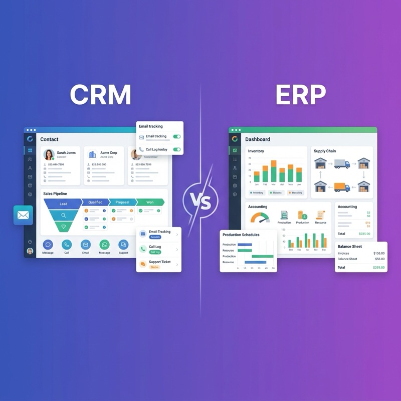 CRM vs ERP Key Differences 2026