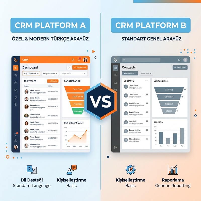Planports vs HubSpot CRM Karşılaştırma 2026